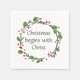 Christian Christmas Scripture  Scripture Napkin
