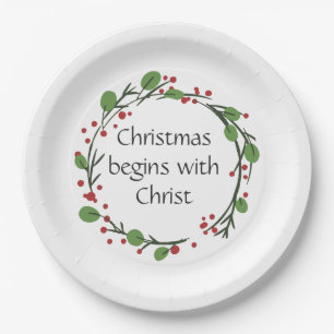 Christian Christmas Scripture  Scripture Paper Plate