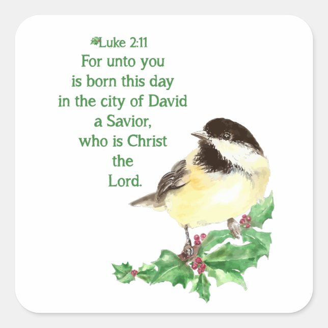 Christian Christmas Scripture Sticker Scripture (Front)