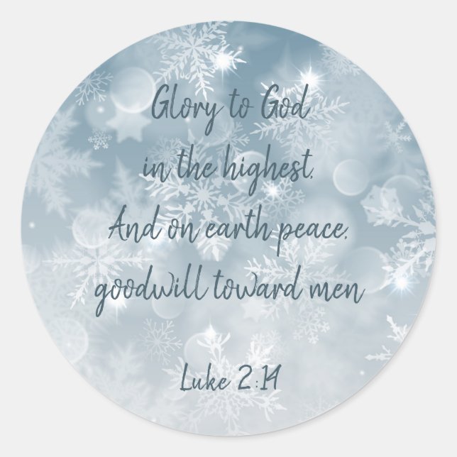 Christian Christmas Scripture Sticker Scripture (Front)