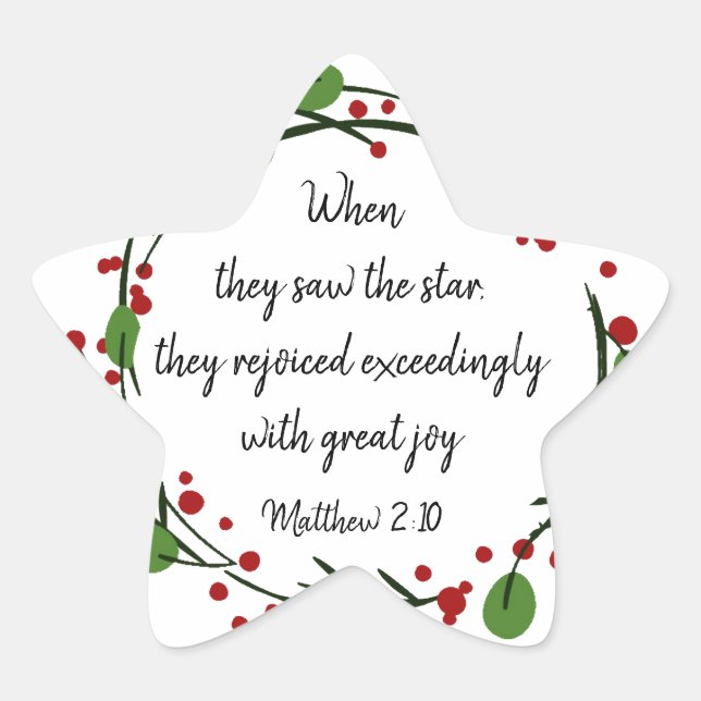 Christian Christmas Scripture Sticker Scripture (Front)