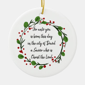 Christian Christmas Scripture Sticker Scripture Ceramic Ornament