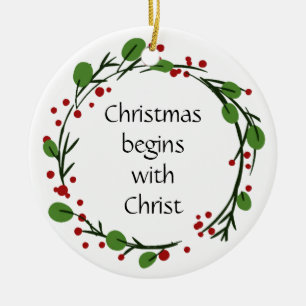 Christian Christmas Scripture Sticker Scripture Ceramic Ornament