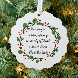 Christian Christmas Scripture Sticker Scripture Ornament Card