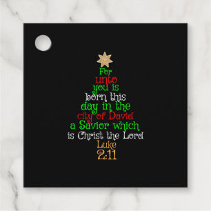 Christian Christmas Tree Shirts Favour Tags