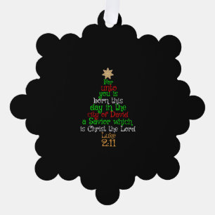 Christian Christmas Tree Shirts Ornament Card