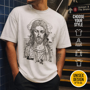 Christian Christwave Grid Anaglyph Jesus Christ T-Shirt