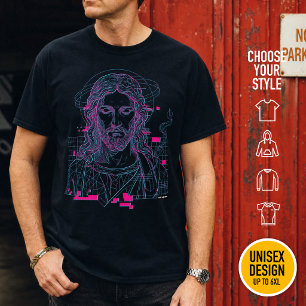 Christian Christwave Grid Anaglyph Jesus Christ T-Shirt