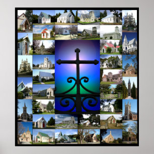 Christian Church Collage Poster