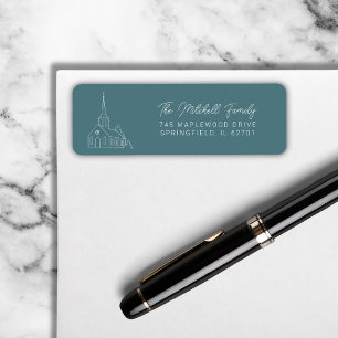 Christian Church Line Art minimal Style Vert