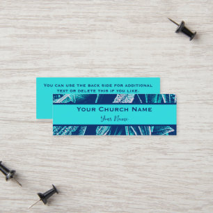 Christian Church Pastor Modern Turquoise Nature  Calling Card