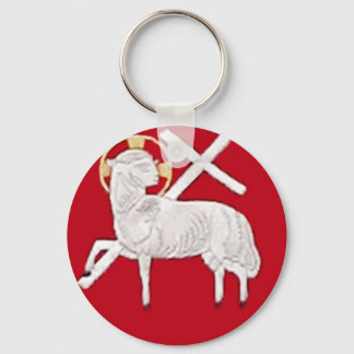 CHRISTIAN CHURCH SYMBOLS-LAMB OF GOD KEYCHAIN