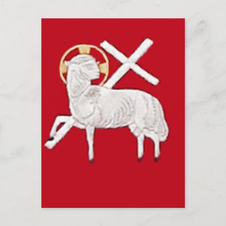 CHRISTIAN CHURCH SYMBOLS-LAMB OF GOD POSTCARD