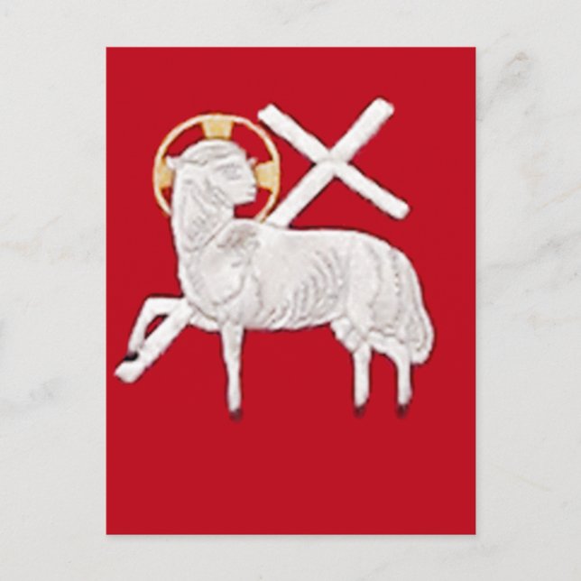 CHRISTIAN CHURCH SYMBOLS-LAMB OF GOD POSTCARD (Front)