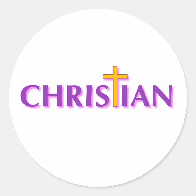 Christian Classic Round Sticker (Front)