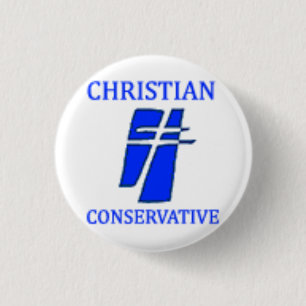 Christian Conservative Party Logo 1 Inch Round Button