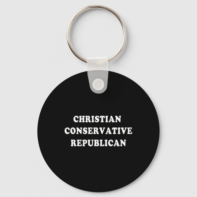 Christian Conservative Republican  Keychain (Front)