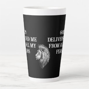 Christian Courage Biblical Inspirational Message  Latte Mug