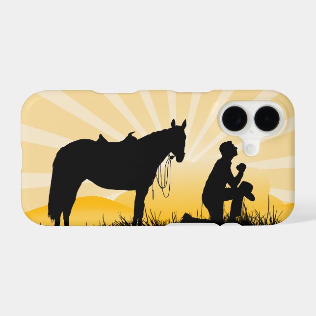 Christian Cowboy iPhone Case (Back (Horizontal))