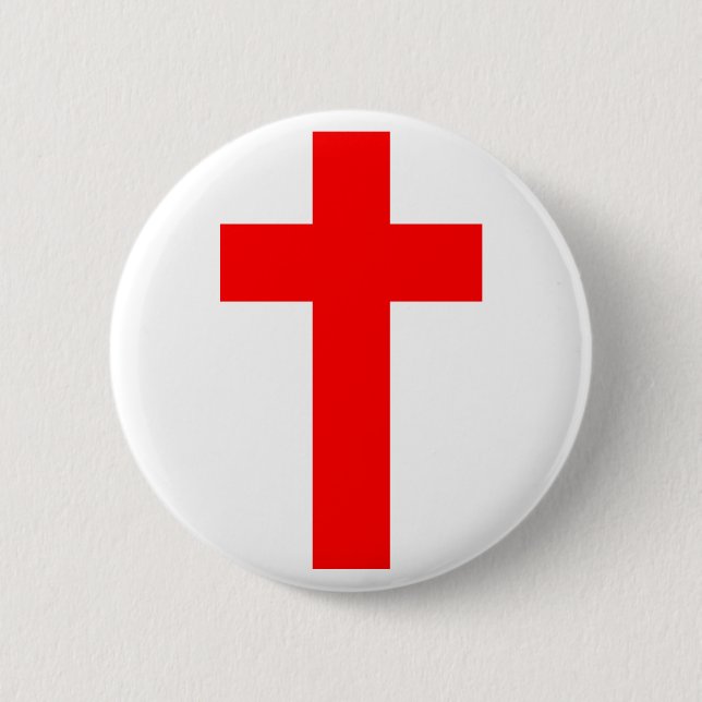 Christian Cross 2 Inch Round Button (Front)