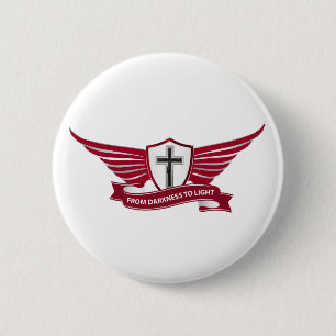 Christian cross 2 inch round button