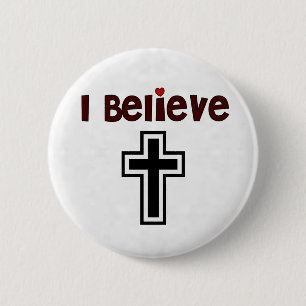 Christian Cross 2 Inch Round Button