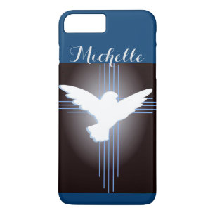 Christian Cross and Dove Personalized iPhone 8 Plus/7 Plus Case