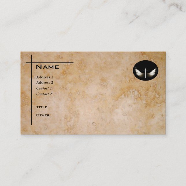 Christian Cross and Spirit Custom Personalized Business Card (Front)