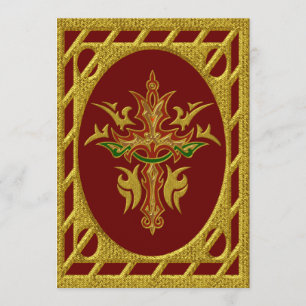 Christian Cross Anniversary Party Invitation