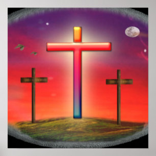 Christian Cross art Poster