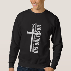 Christian Cross Bible Verse Scripture Faith Sweatshirt