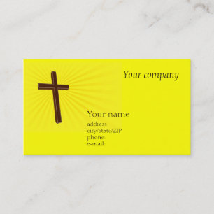 Christian Cross business card