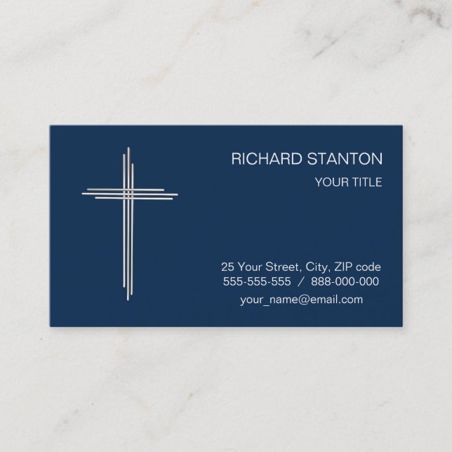 Christian cross business card (Front)