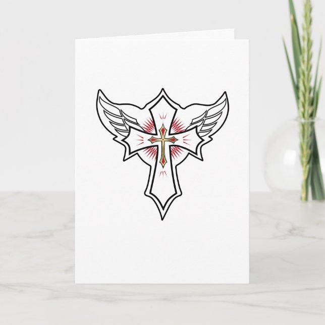 Christian cross card (Front)