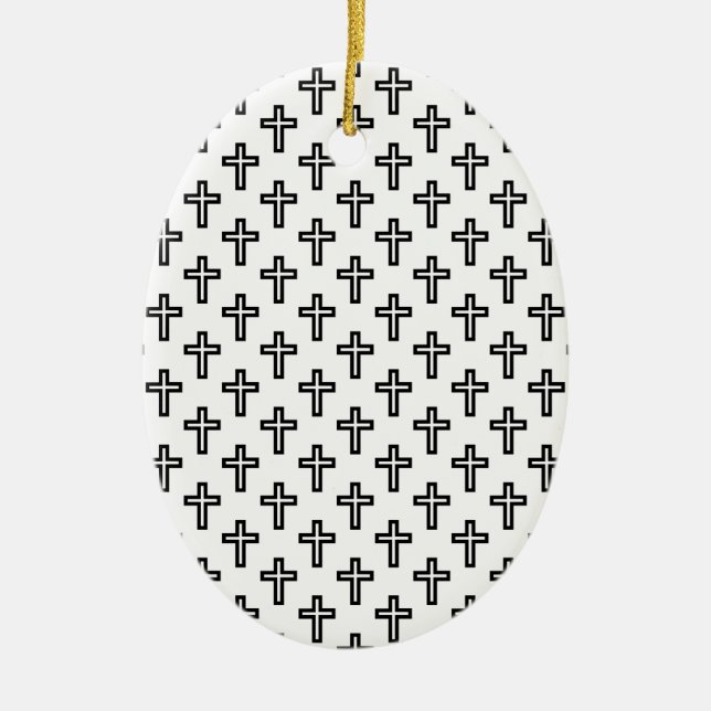 Christian Cross Ceramic Ornament (Front)