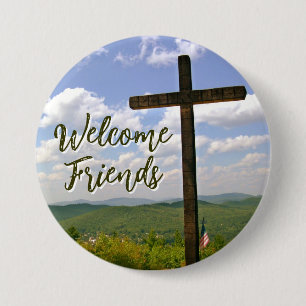 Christian Cross Church Greeters Pin
