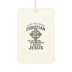 Christian Cross Crown of Thorns Vintage Faith Shir Air Freshener
