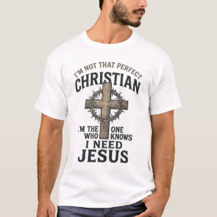 Christian Cross Crown of Thorns Vintage Faith Shir T-Shirt