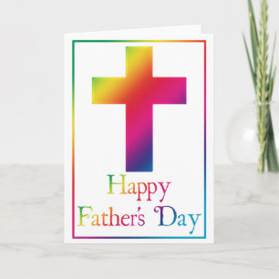 Christian Cross Design 11 Happy Father's Day Card