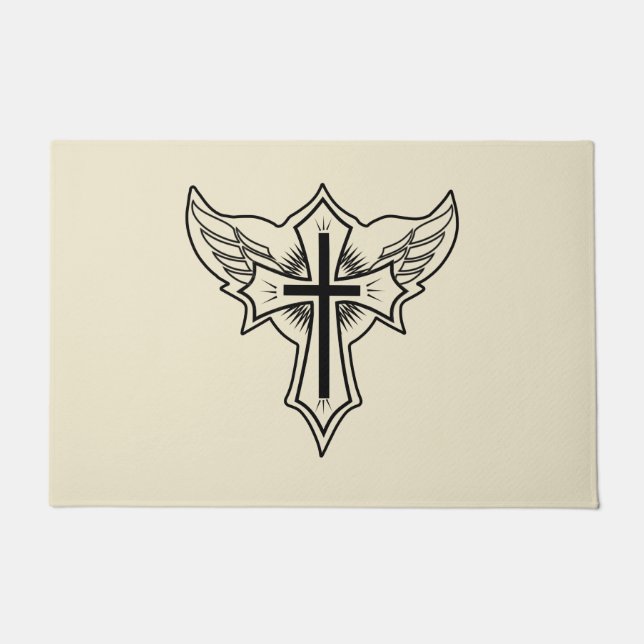 Christian cross doormat (Front)