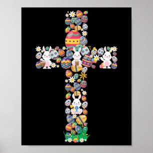Christian Cross Eggs Easter Poster