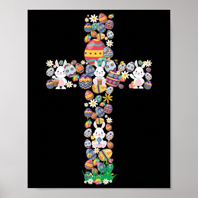 Christian Cross Eggs Easter Poster (Front)