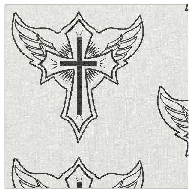 Christian cross fabric (Close Up)