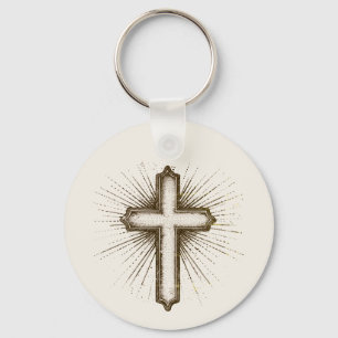 Christian Cross Faith Protection Prayer Keychain