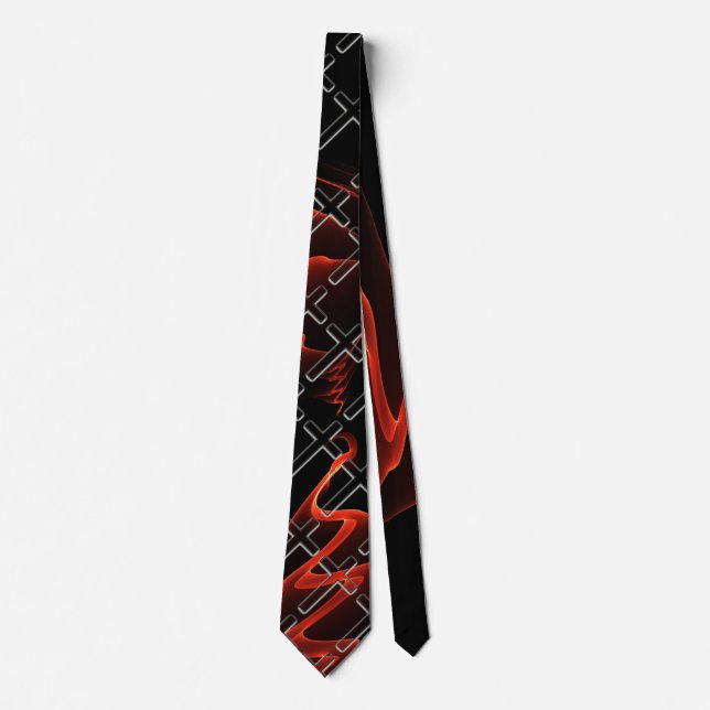 Christian Cross Flames Tie (Front)