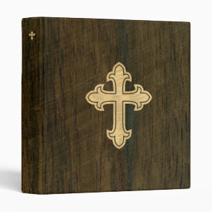 Christian Cross Fleury Maple on Rosewood Binder