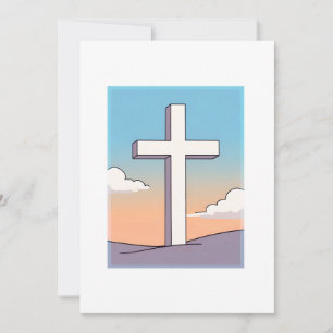 Christian Cross Inspirational Invitation