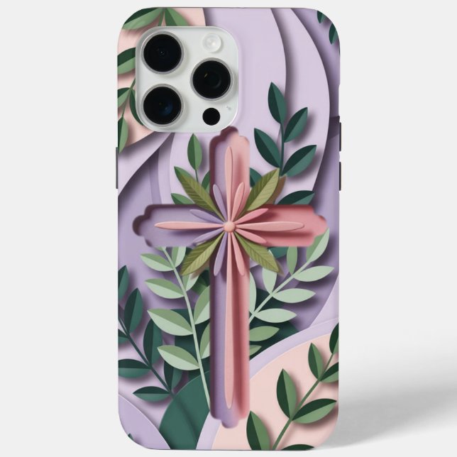 Christian Cross iPhone 16 Pro Coque Ai design (Verso)