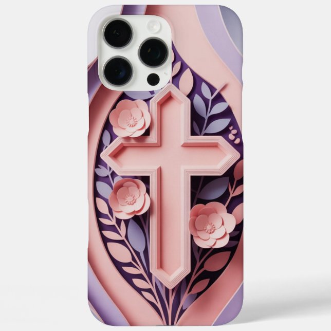 Christian Cross iPhone 16 Pro Coque Ai design (Verso)