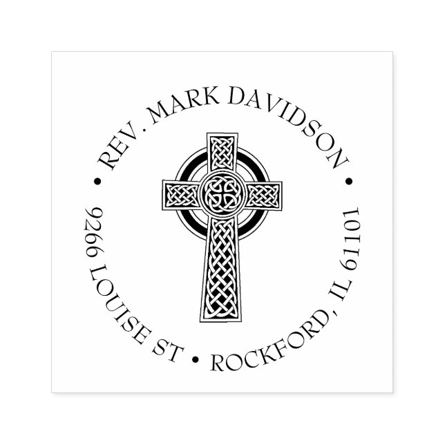Christian Cross Jesus Christ Celtic Religious Rubber Stamp (Imprint)
